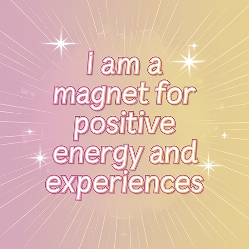 Mantras to Transform Your Mindset with text on the image: I am a magnet for positive energy and experiences.