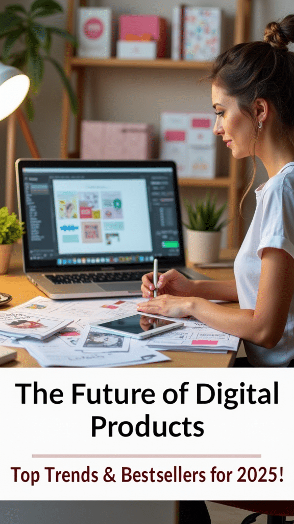 Infographic highlighting key trends in digital product development for 2025